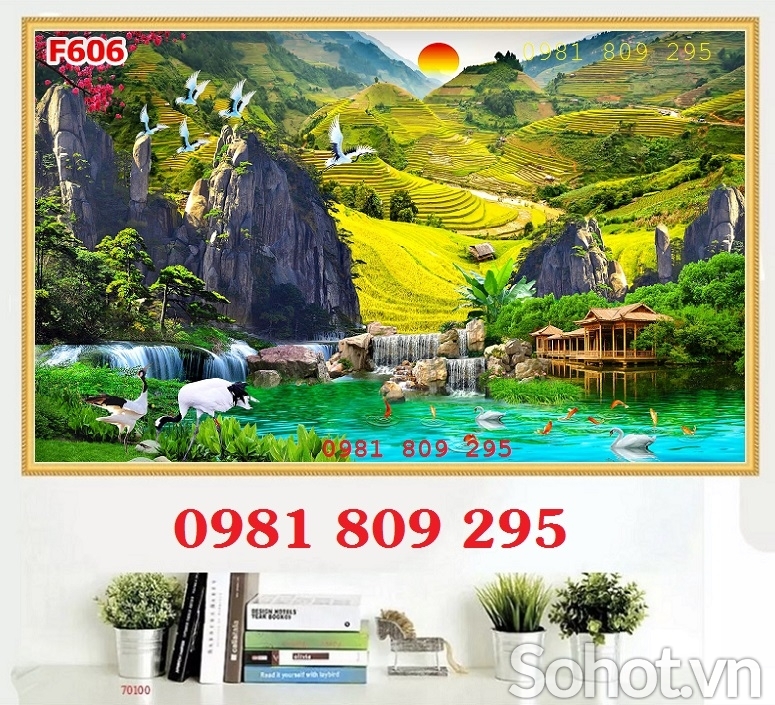 Gạch tranh phong cảnh - tranh gạch 3d