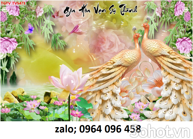 Tranh gạch 3d dán tường trang trí - 8766C