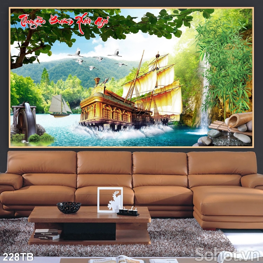 Tranh gạch men trang trí tường 3D Thuận Buồm