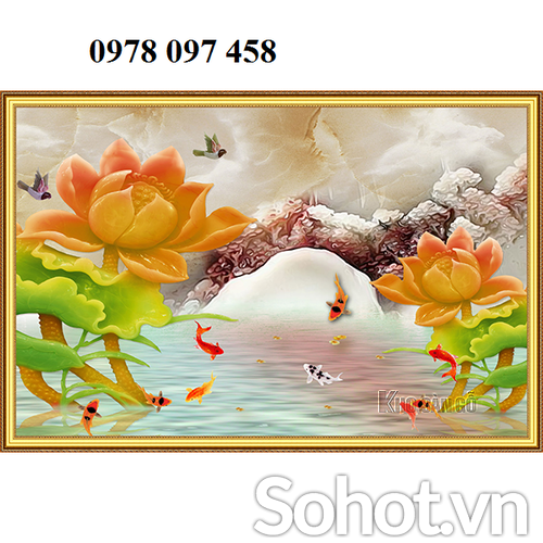 Tranh hoa 3D - tranh gạch men