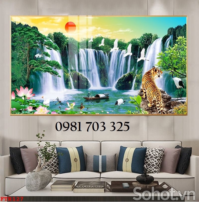 Tranh gạch hổ 3D đẹp