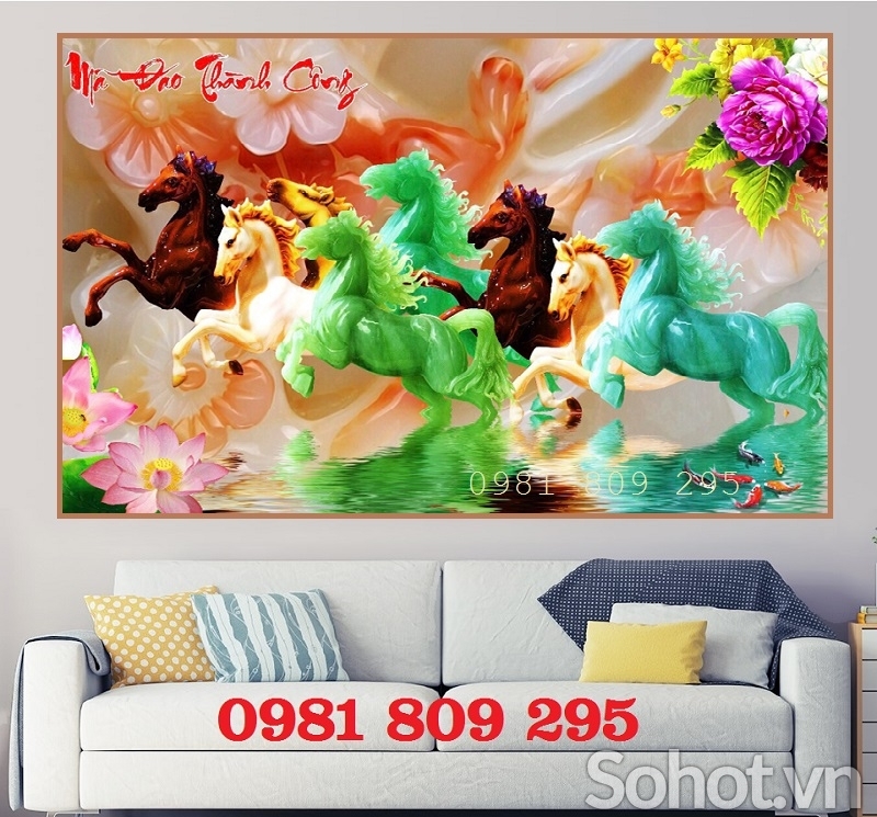 Tranh gạch - gạch 3d ngựa , bát mã
