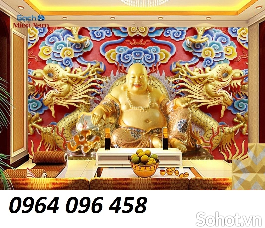 Tranh gạch phật di lặc 3d - HDCX33