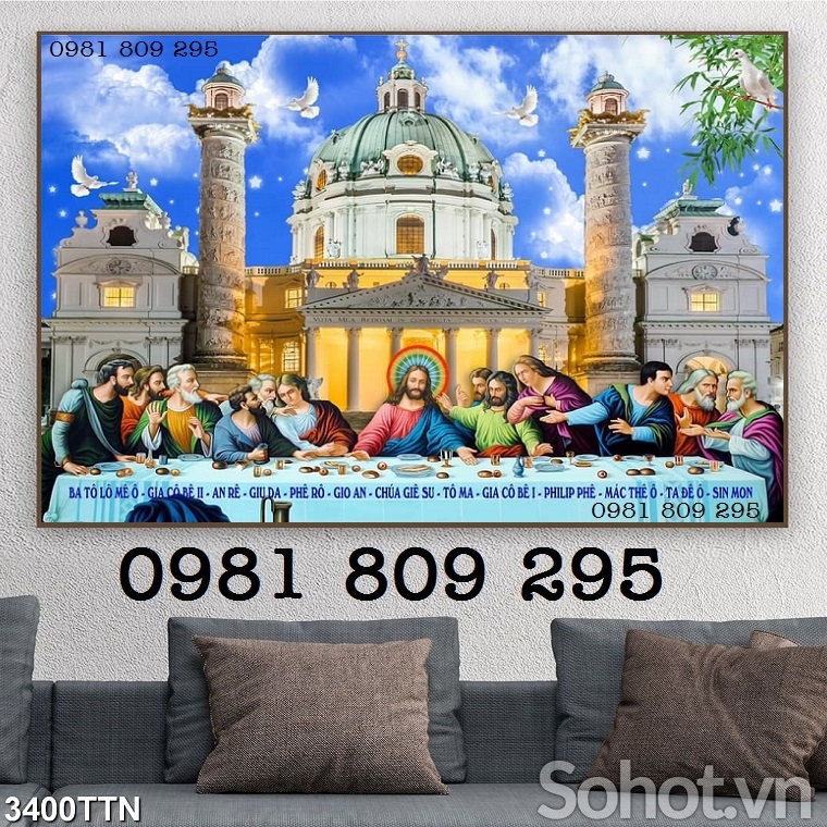 Tranh , gach 3d công giáo đẹp HN999
