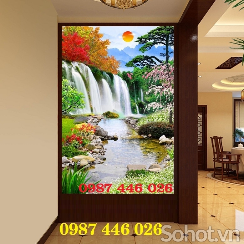 Tranh ốp tường gạch tranh phong cảnh HP734