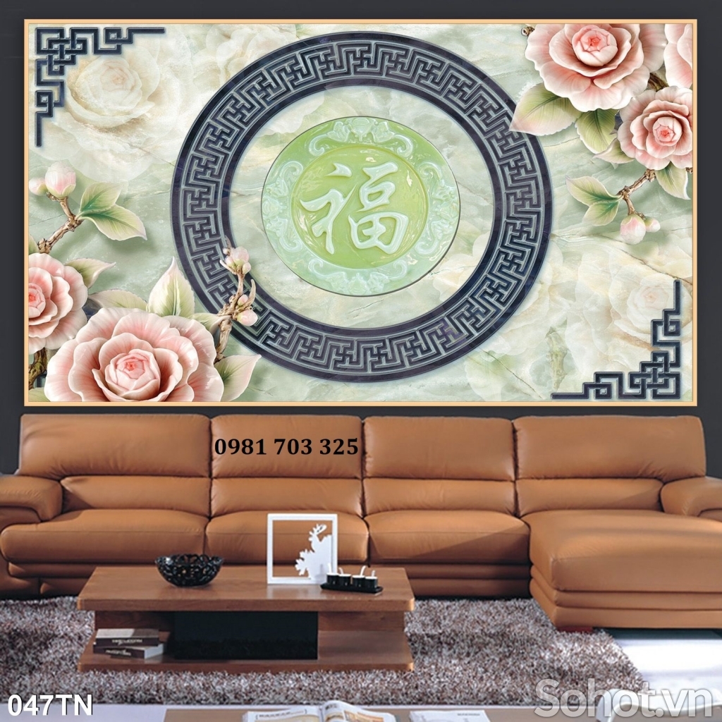 Tranh gạch men sứ ngọc 3D