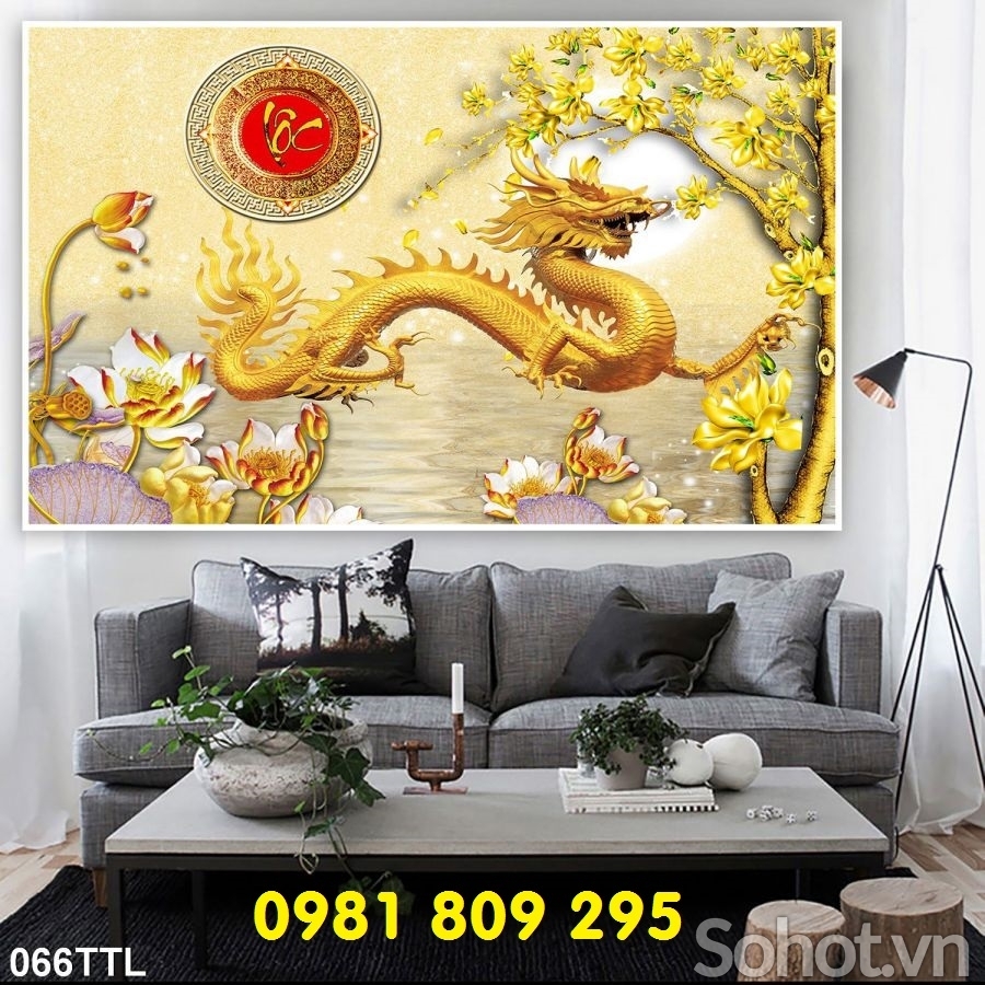 Mẫu gạch 3d hình rồng trang trí