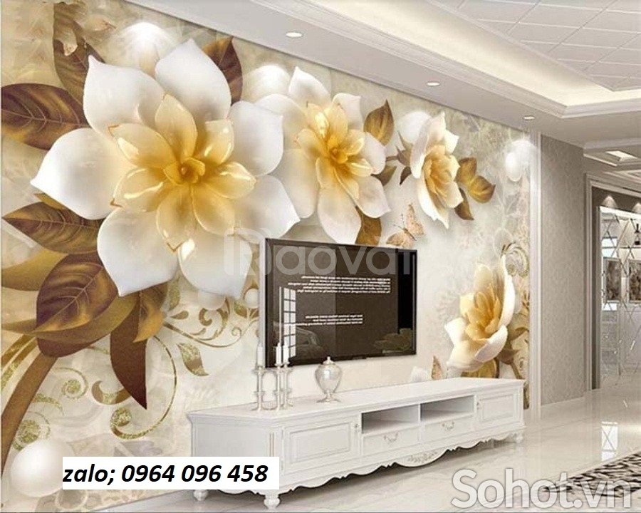 Tranh gạch 3d hoa sứ ngọc - FDNB2