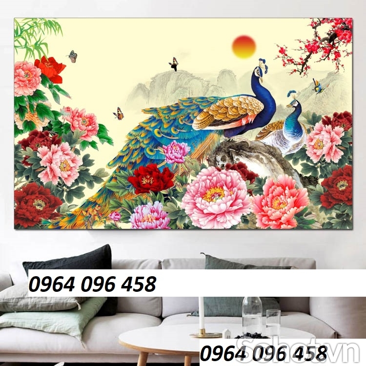 Tranh 3d - tranh gạch 3d trang trí phòng khách - KB84