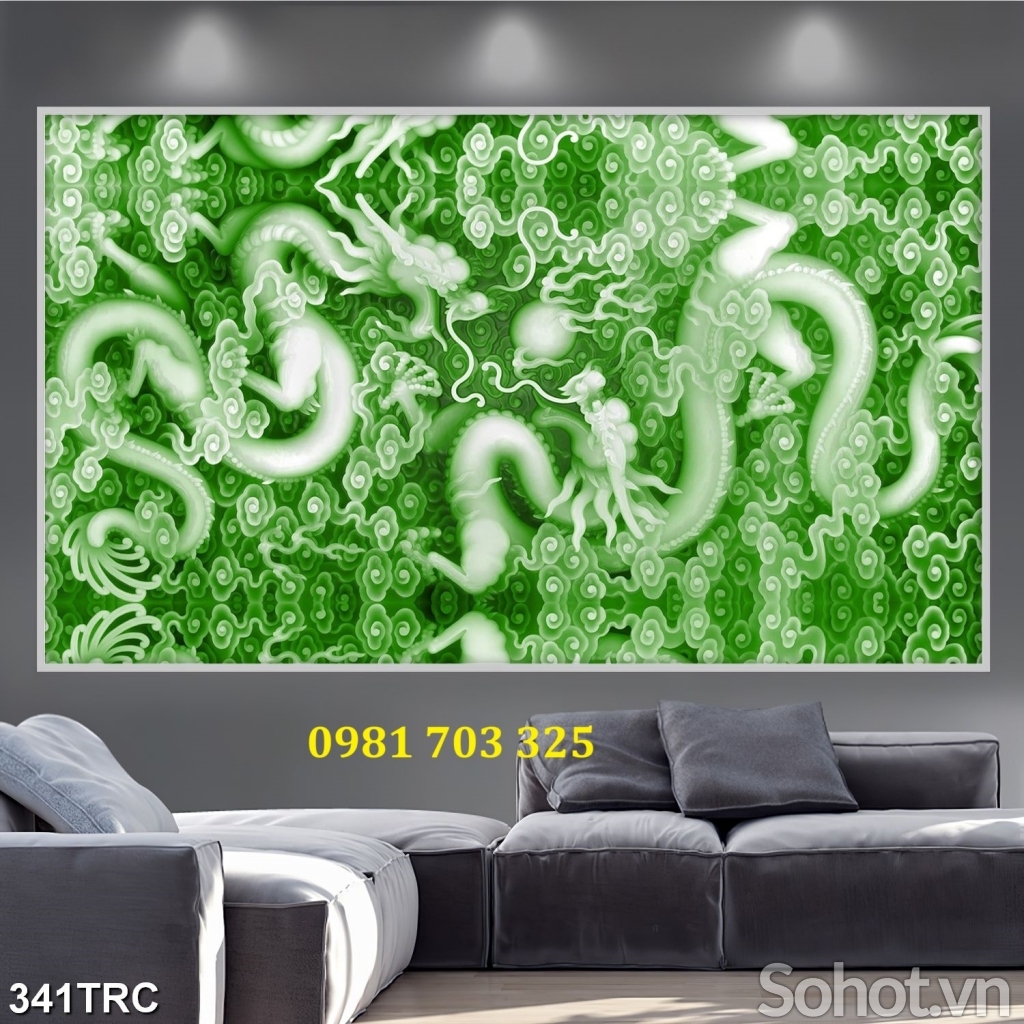 Tranh gạch 3D rồng phượng đẹp