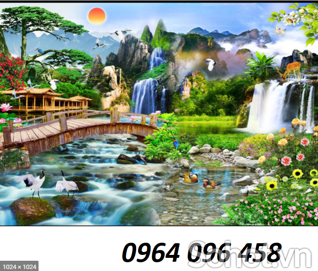 Tranh phong cảnh 3d - tranh gạch 3d phong cảnh - 533DL