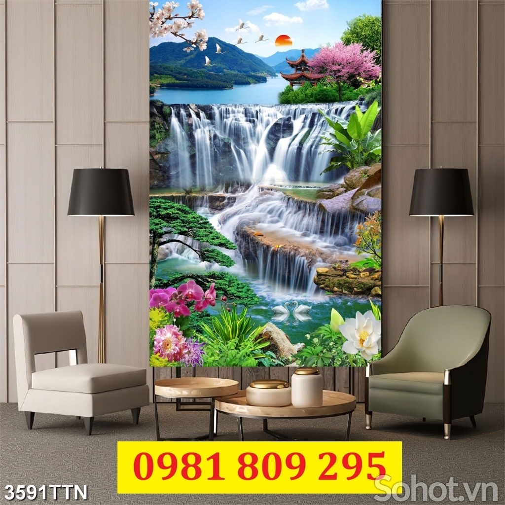 Mẫu tranh gạch , gạch trang trí tường , Tranh 3d