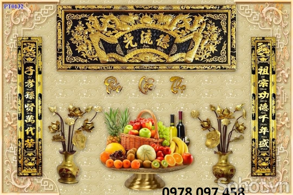 Gạch tranh 3D dán phòng thờ