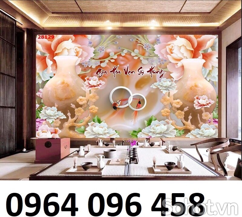 Tranh gạch 3d trang trí phòng khách đẹp - XC211