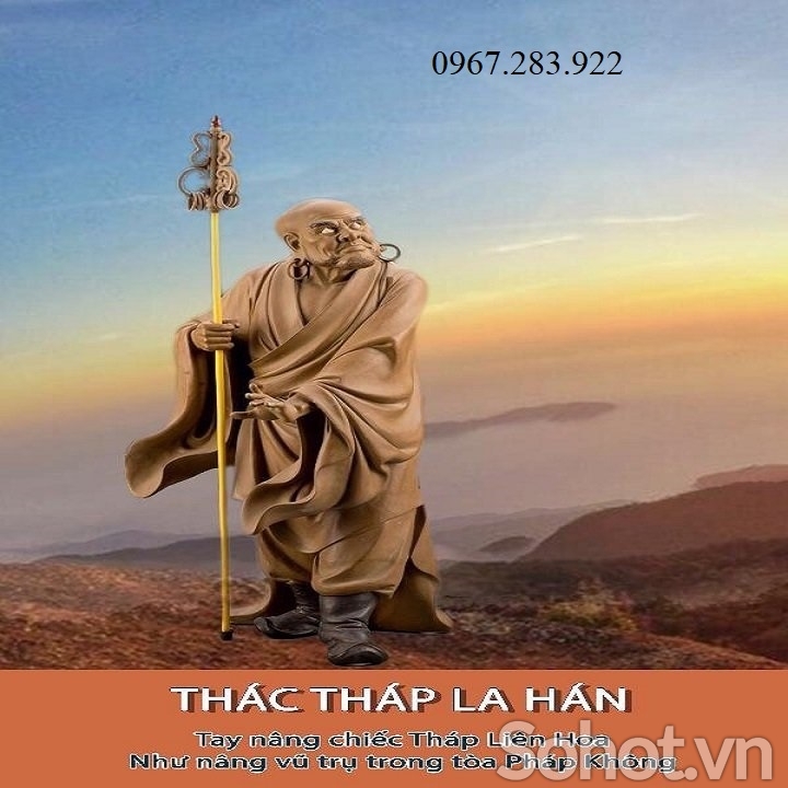 Gạch tranh 3D tượng la hán