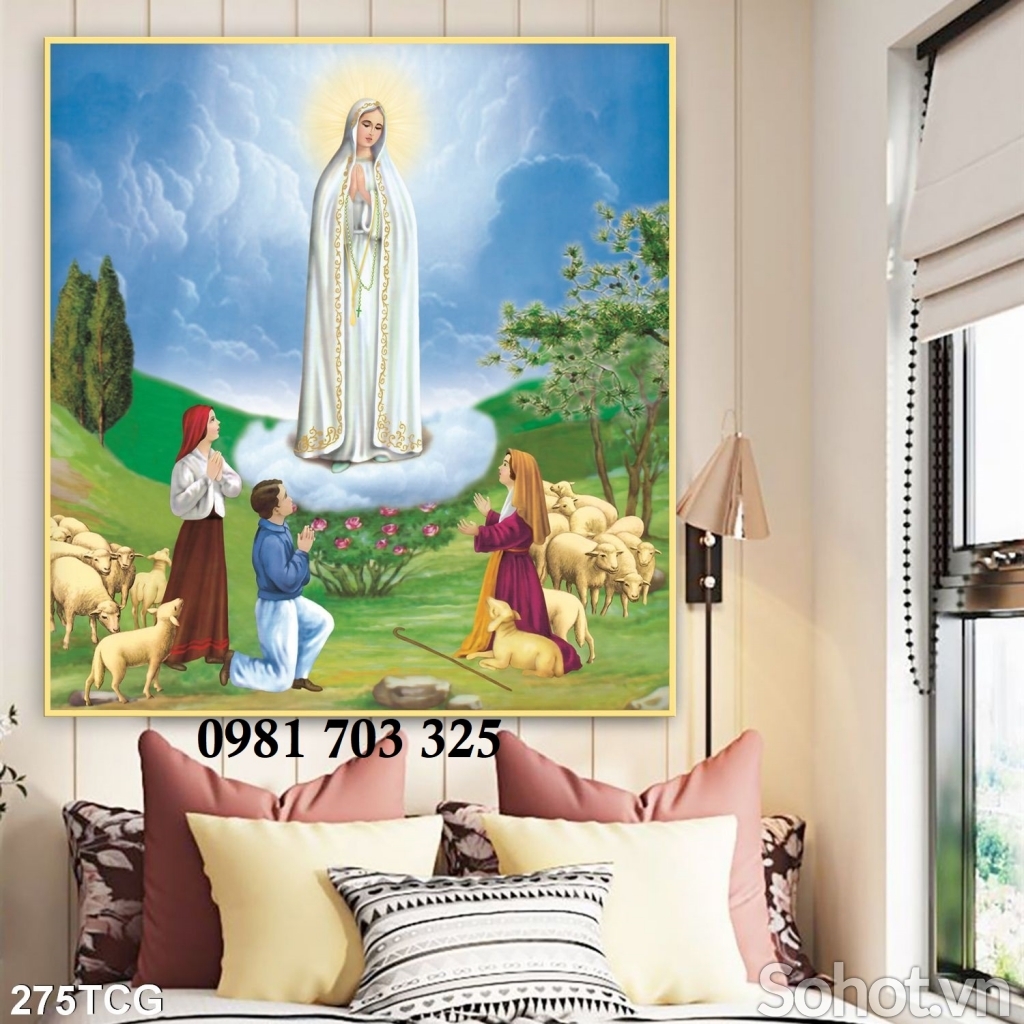 Tranh gạch đẹp trang trí phòng khách