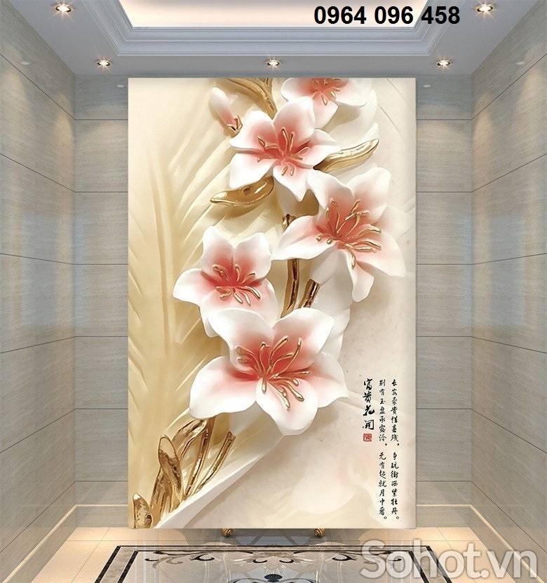 Mẫu tranh gạch 3d phòng khách đẹp - 799CP