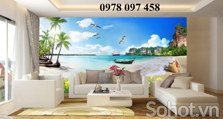 Tranh gạch 3 D - tranh thuyền buồm