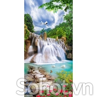 Tranh gạch 3d ốp tường phòng khách - hành lang - 0555XC