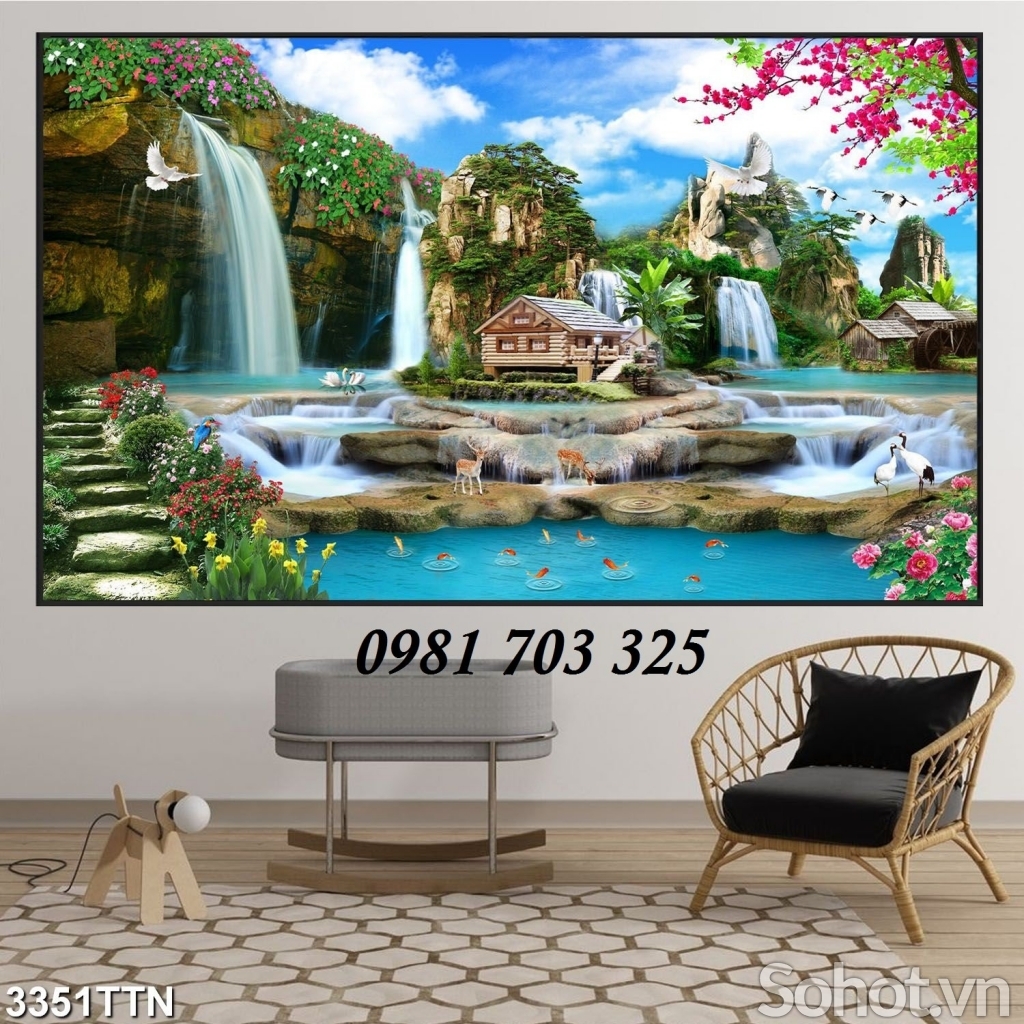 Gạch tranh phong cảnh hữu tình 3d