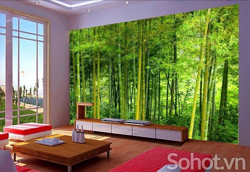 Tranh gạch 3d phong cảnh tre trúc - SLK55
