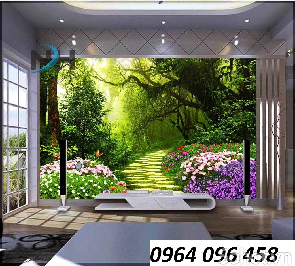 Tranh gạch phong cảnh rừng cây 3d - SXVC633