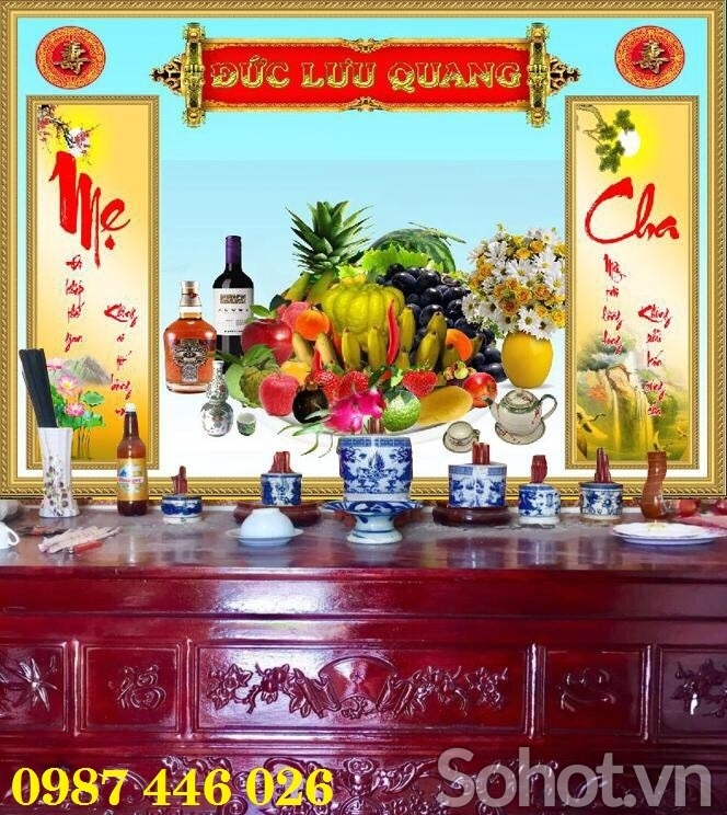 Gạch tranh hoa phòng thờ HP4272