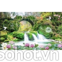 Tranh dán phòng khách - tranh phong cảnh thiên nhiên