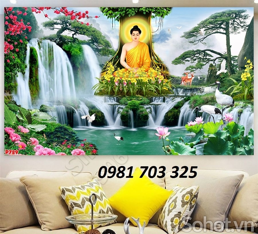 tranh phòng thờ, gạch tranh Phật giáo