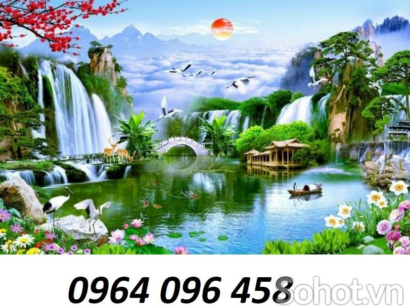 Tranh gạch 3d phong cảnh sơn thủy hữu tình - 32XM