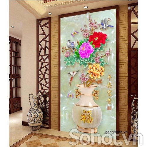 Tranh gạch 3d trang trí phòng khách - B622