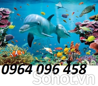 Tranh gạch men 3d ốp bể bơi - 654CVB