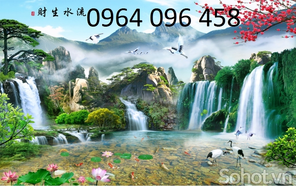 Tranh gạch 3d dán tường phong cảnh đồng quê - 8876CV
