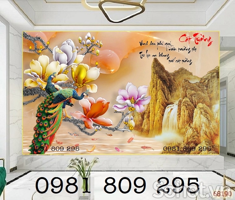 Gạch trang trí con công