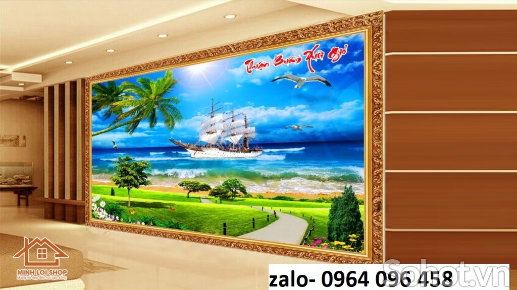 Tranh gạch ốp tường thuận buồm xuôi gió - 25ĐX