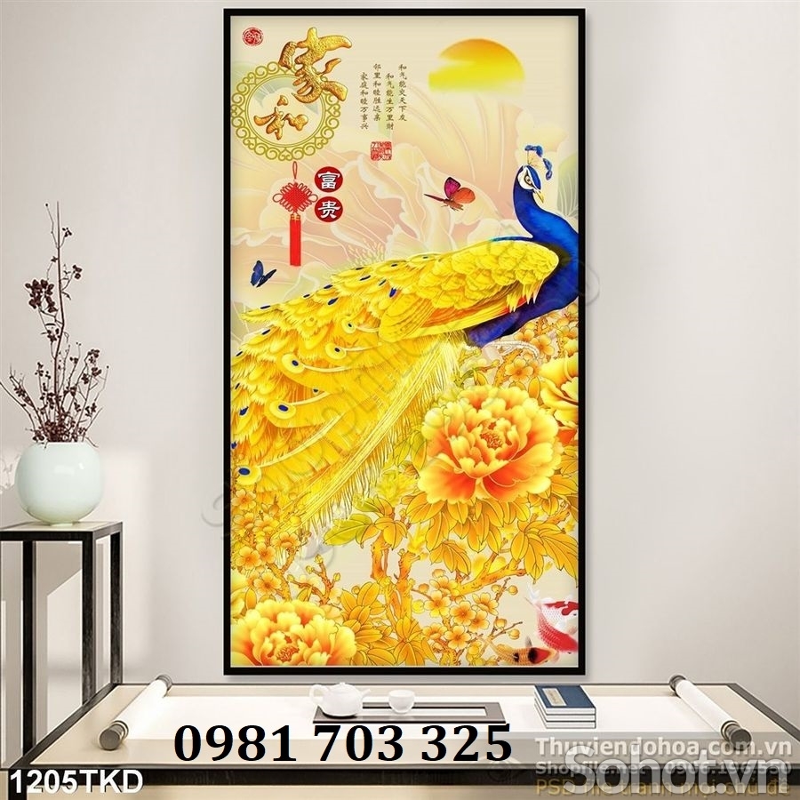 Tranh gạch khổ đứng dán tường