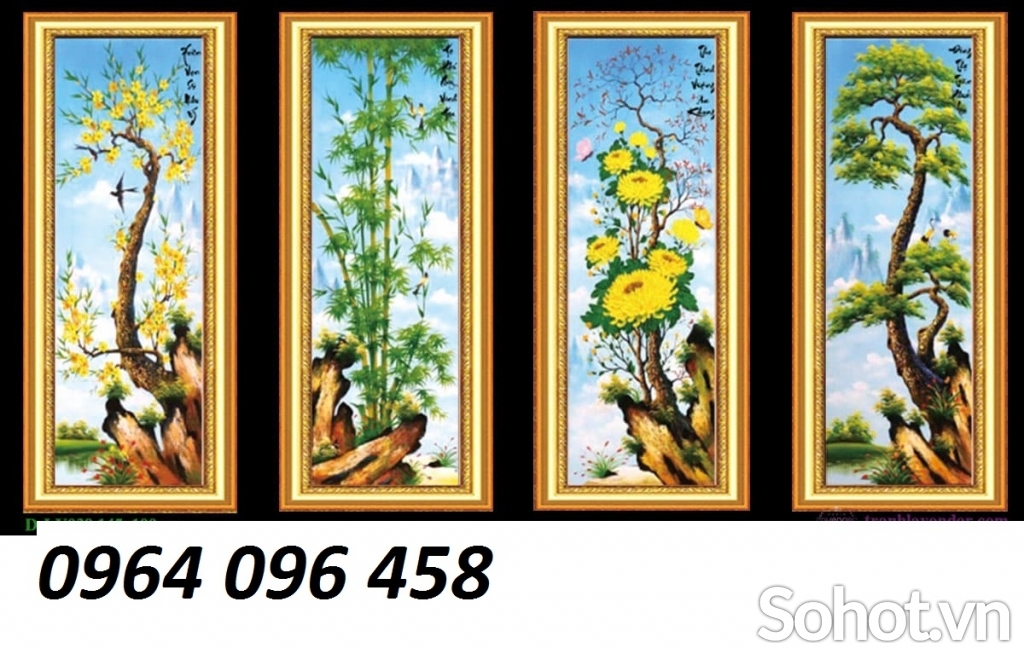 Tranh gạch 3d tranh tứ quý - XCV54