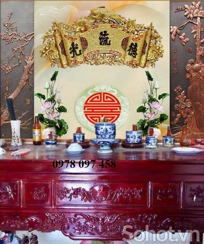 Tranh gạch 3D ốp phòng thờ