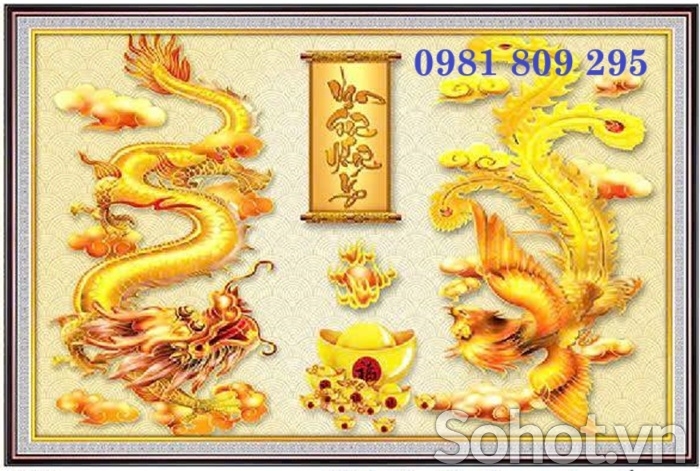 Tranh 3d rồng , gạch tranh 3d rồng phượng