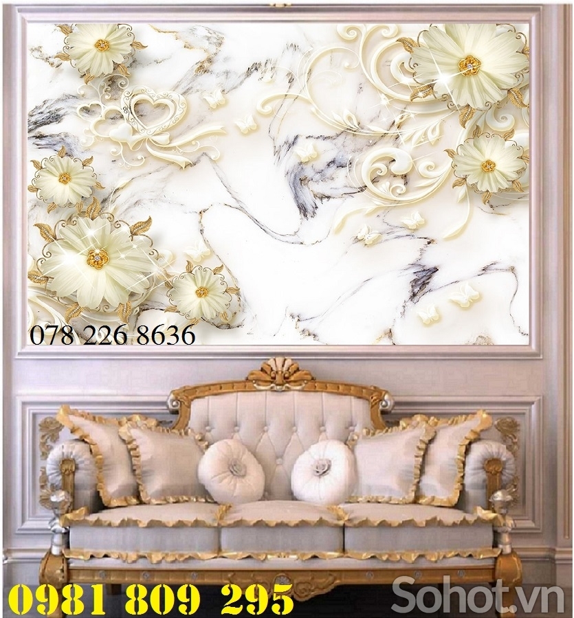 tranh gạch hoa ngọc 3d - gạch 3d