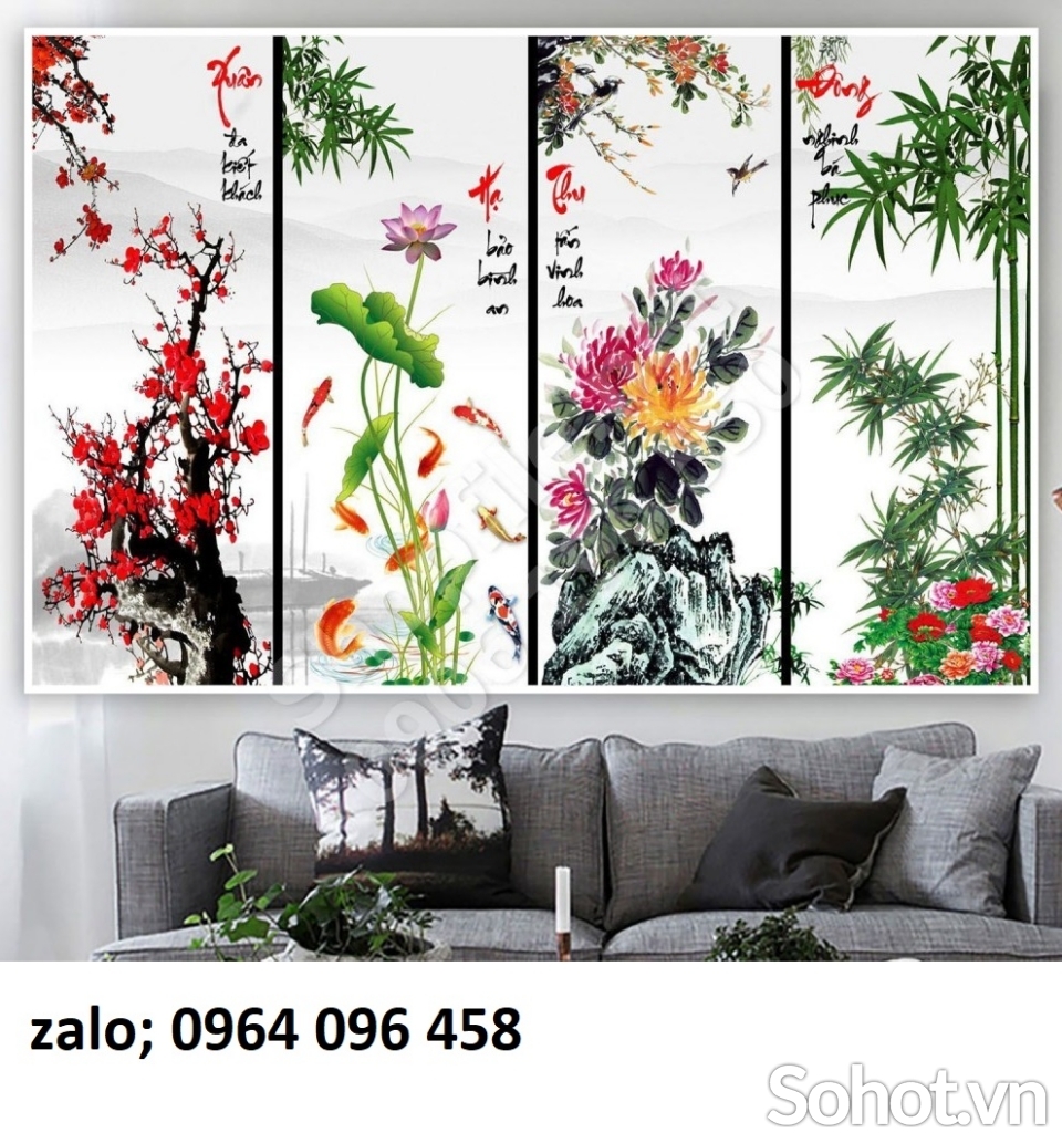 Tranh gạch 3d tranh bốn mùa - XNC42