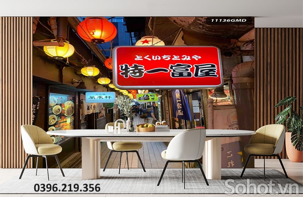 Gạch tranh 3D hình hongkong đẹp