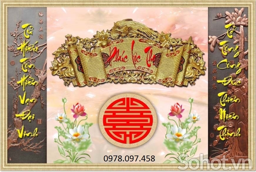 Tranh phòng thờ- tranh gạch men