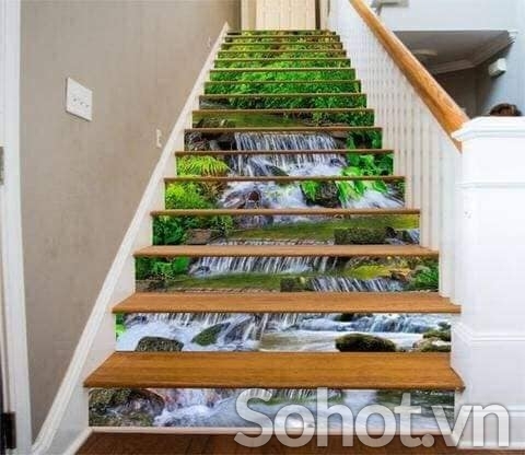 Tranh gạch 3D cầu thang