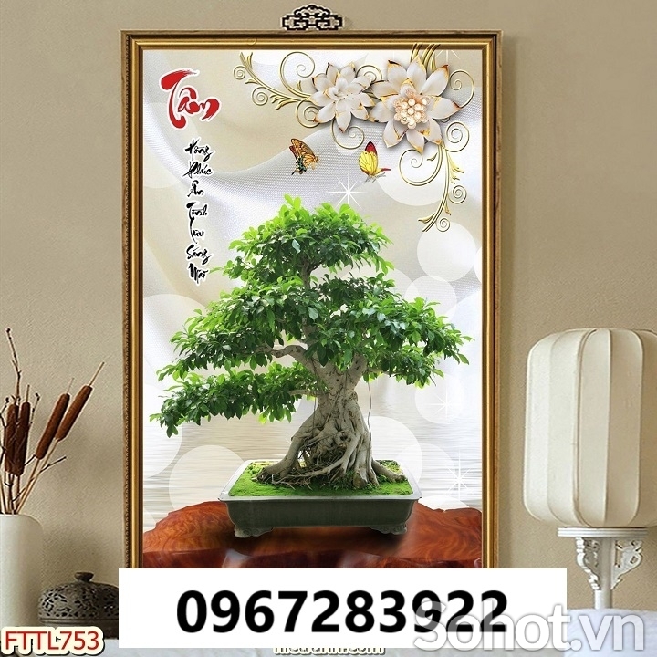 Tranh gạch hoa mai vàng đẹp trang trí