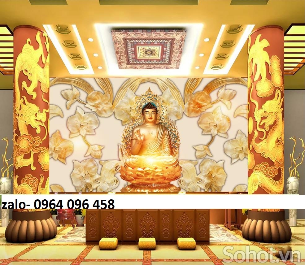 Tranh gạch 3d phật phòng thờ - 799MN