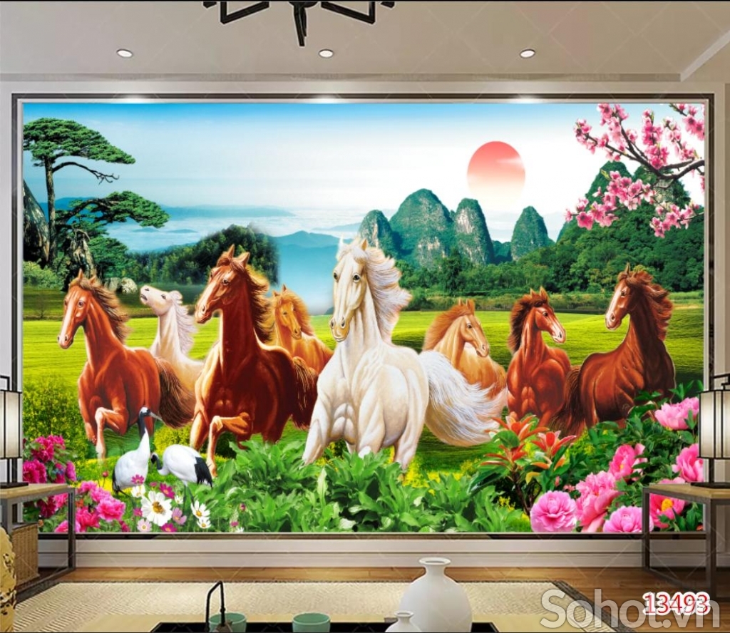 Tranh Ngựa phi trên đồng cỏ, PHONG THỦY - TIỀN TÀI - SỰ NGHIỆP