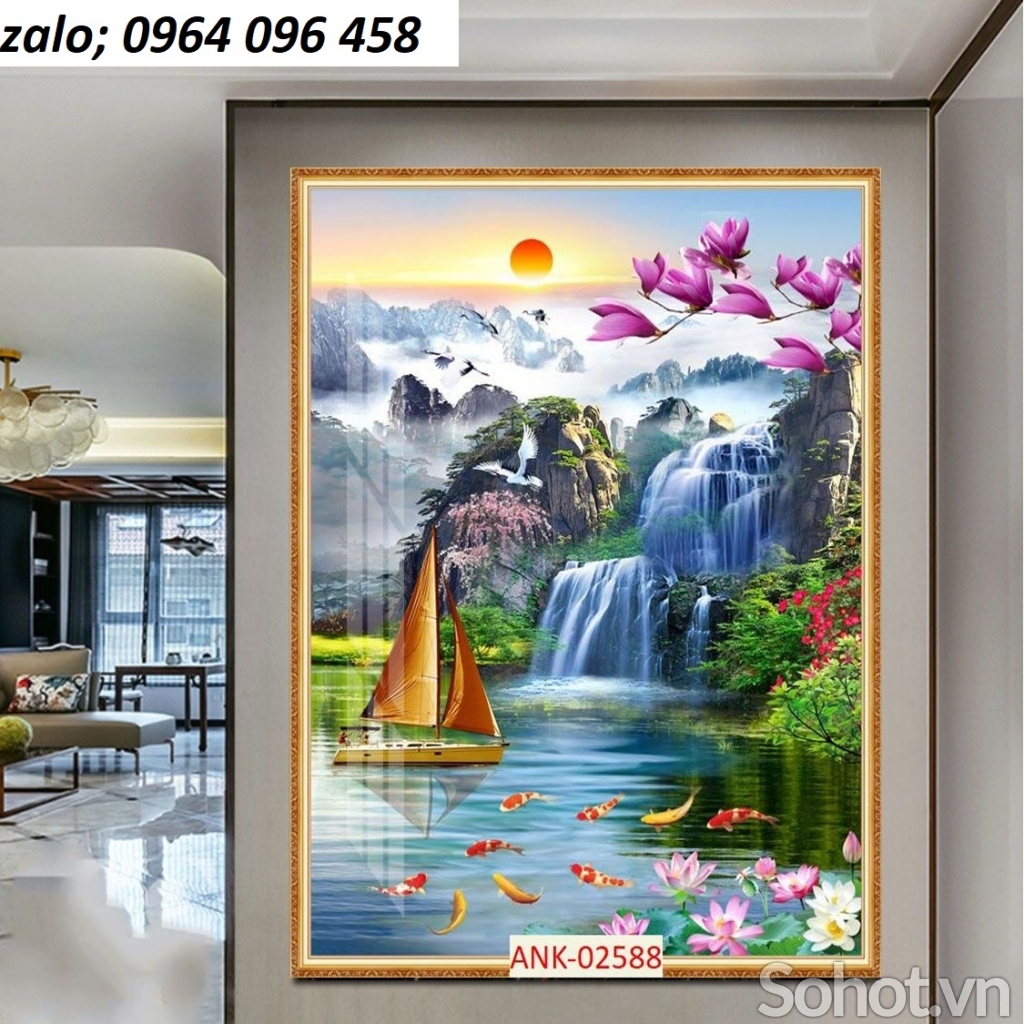 Tranh gạch 3d ố tường cầu thang - DXCVV74