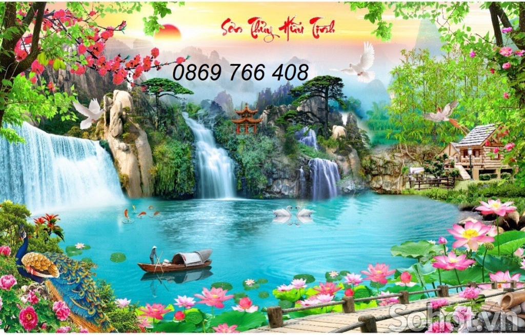 Tranh 3D phong cảnh-Tranh gạch men