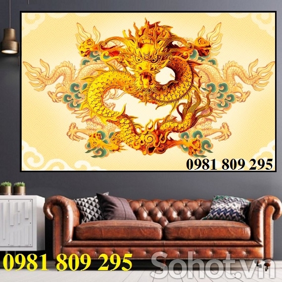 tranh gạch 3d rồng ốp phòng thờ